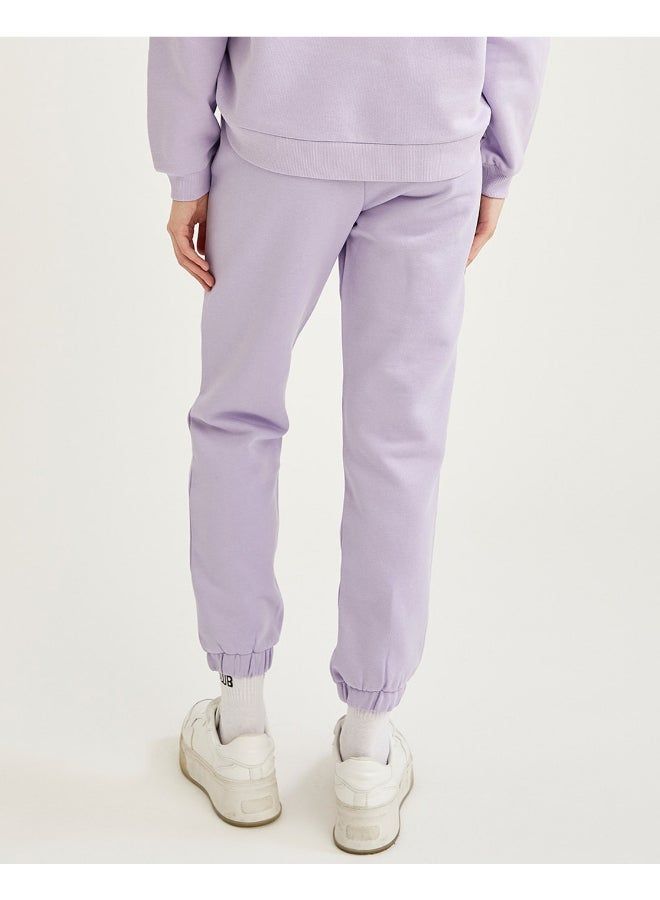 Relaxed Fit Knitted Joggers Lilac